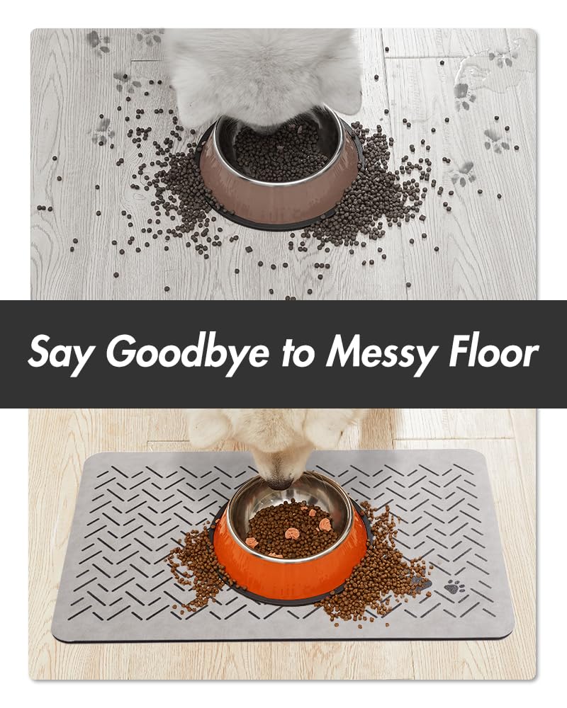 MontVoo rubber backing anti-slip mat stays in place during energetic meals.