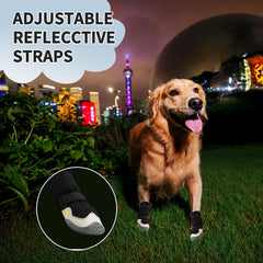 MOOB dog shoes rugged anti-slip sole boosts traction on slippery floors.