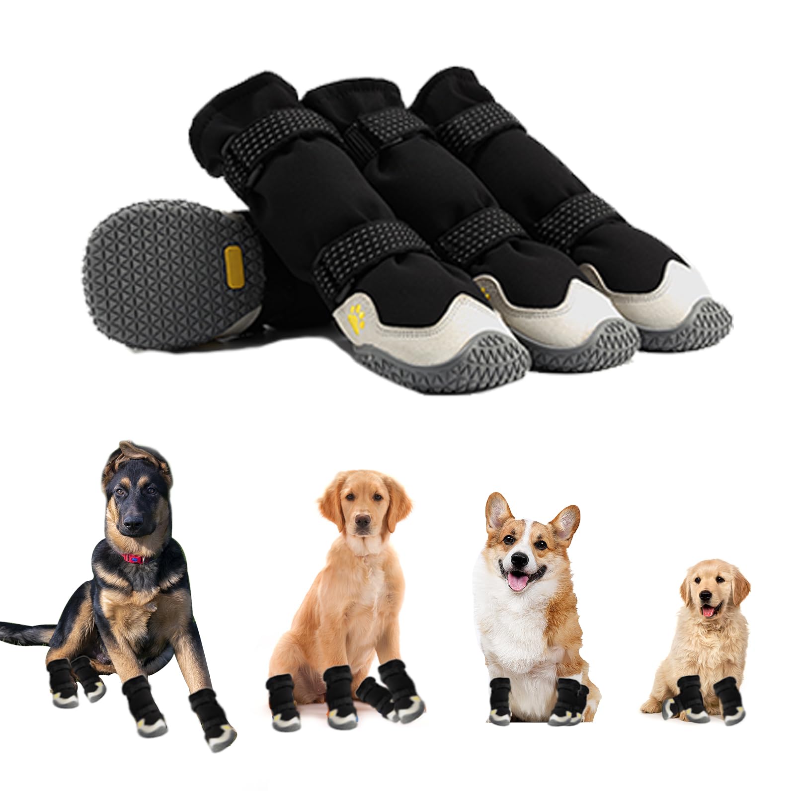 MOOB dog shoes close-up showing soft lining for comfort and paw protection.