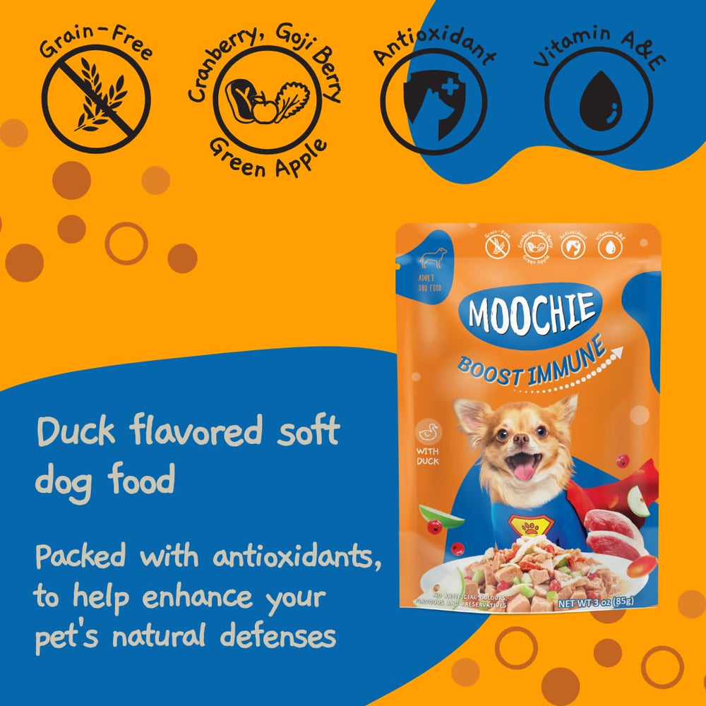 MOOCHIE coat-shine pouch designed to support healthy fur and skin.