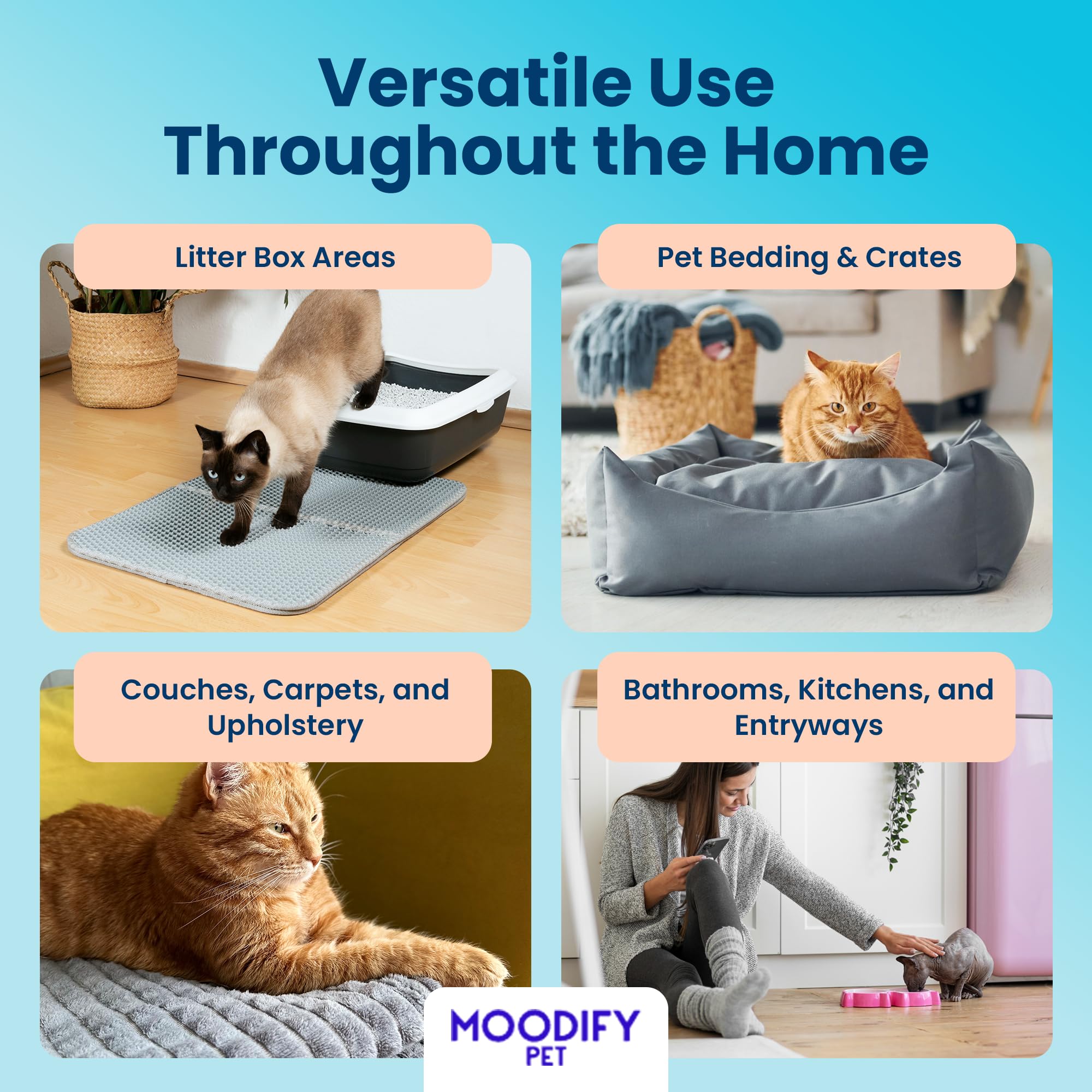 MoodifyPet closet odor control keeps closets smelling fresh.