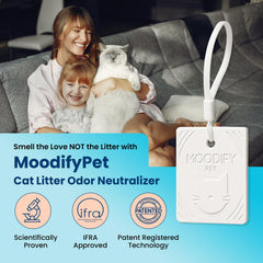 MoodifyPet hanger hook enables easy, portable odor management in pet areas.