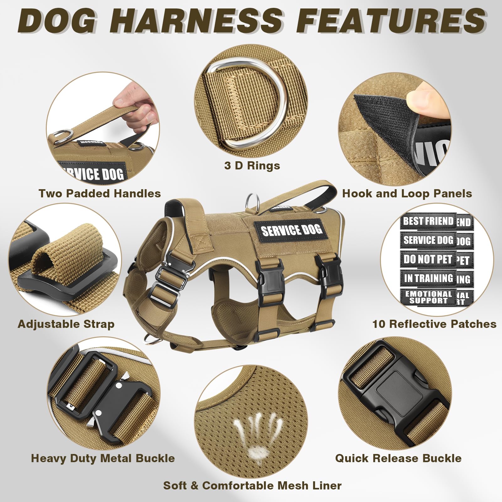 MOOGROU leash with sturdy metal buckle designed for reliable outdoor control.