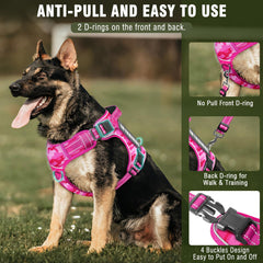 MOOGROU Service Dog Harness with soft air mesh keeps large dogs cool.