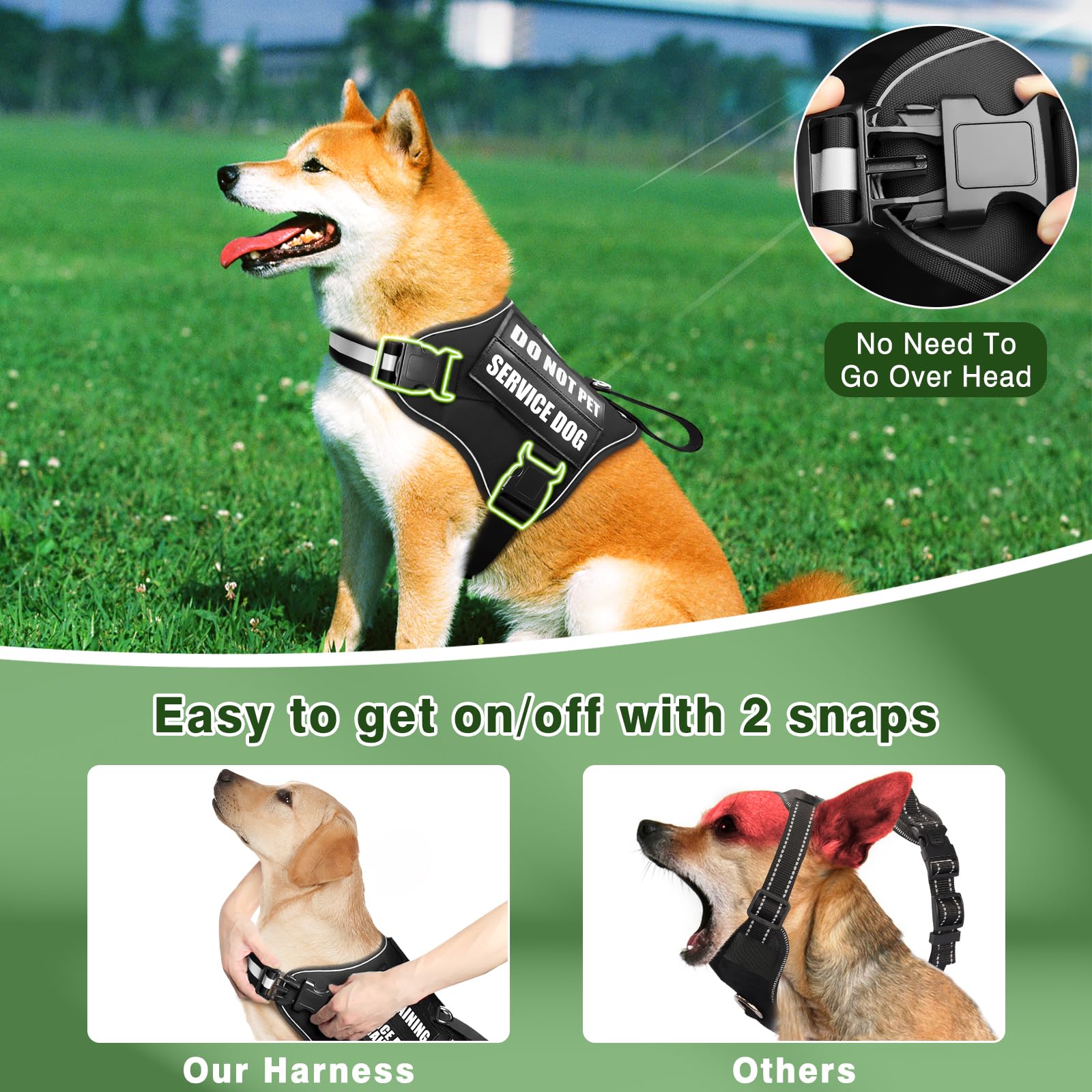 MOOGROU fillable name card for dog information on the harness