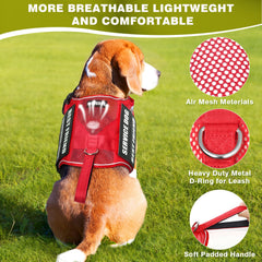 MOOGROU service dog vest breathable mesh enables lightweight wear in warm days.