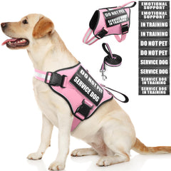MOOGROU service dog vest pink front view enhances daily visibility