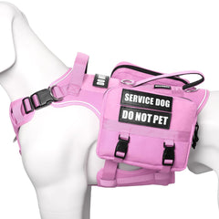 MOOGROU service dog vest pockets front view for training-ready storage.