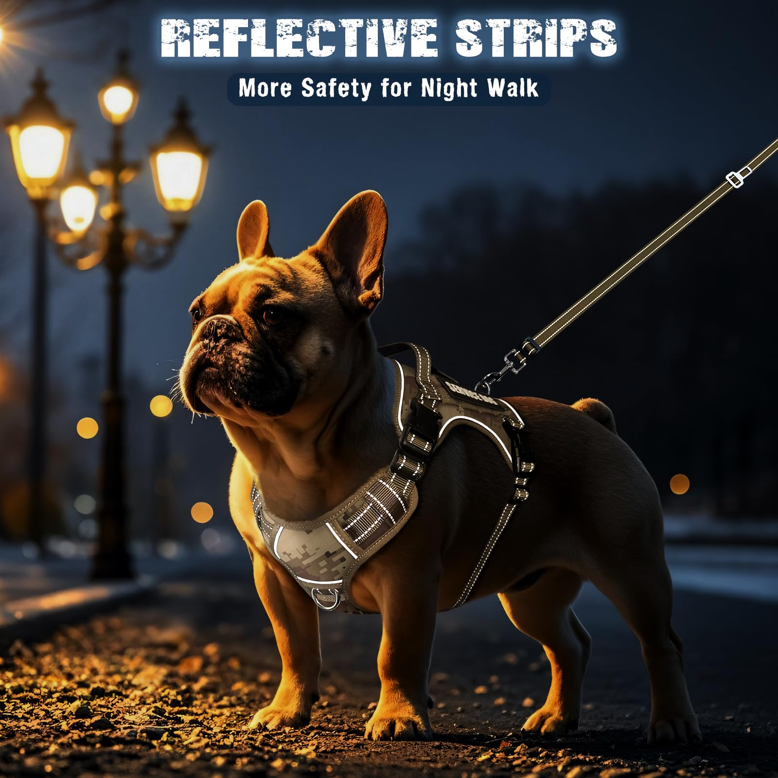 MOOGROU breathable air mesh material keeps your dog cool during outdoor activities.