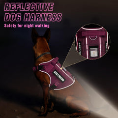 MOOGROU Tactical harness reflective strip for evening visibility during walks.