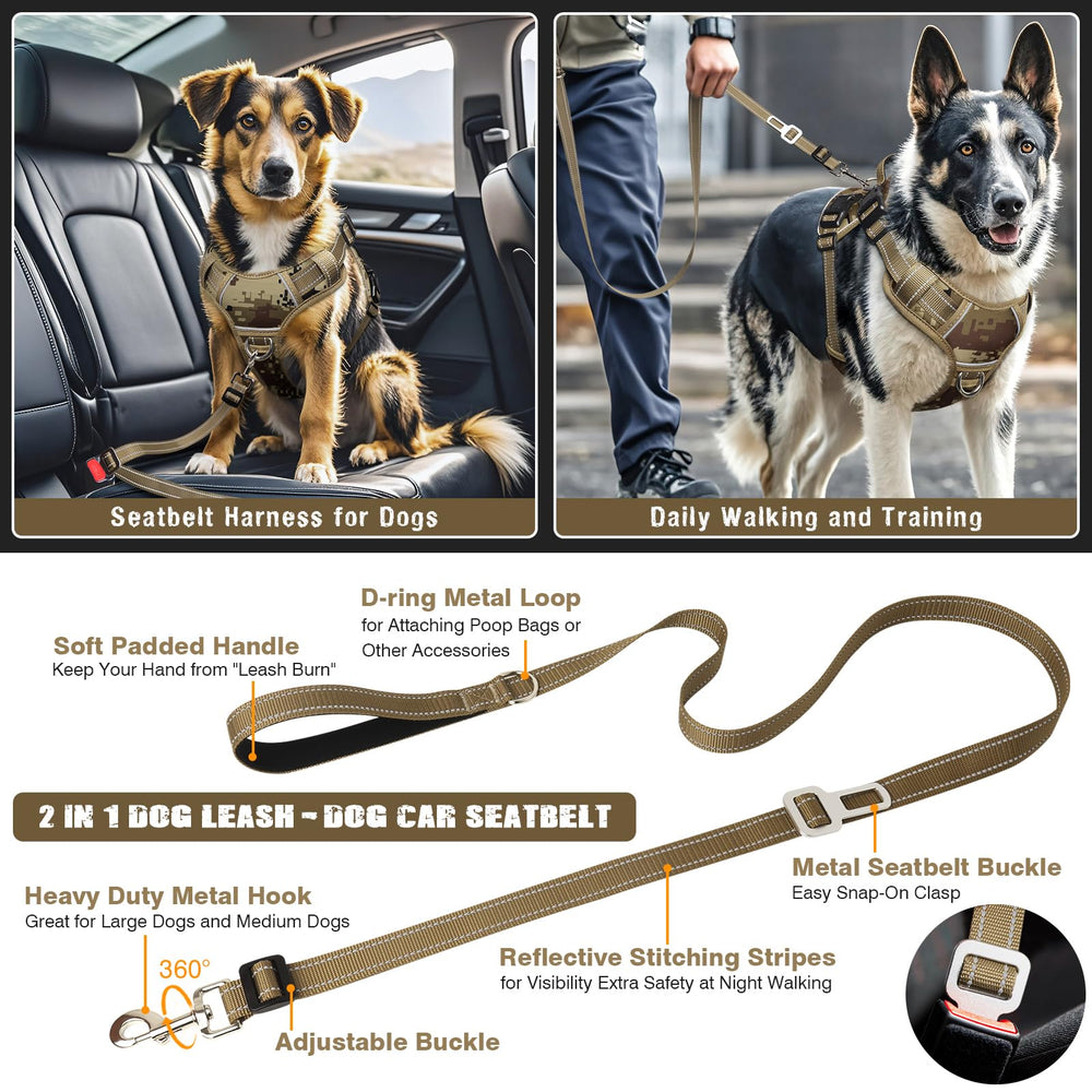 MOOGROU reflective strips on harness for safer night walks.