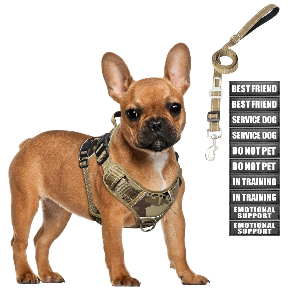 MOOGROU tactical dog harness vest with adjustable straps for a secure, comfortable everyday fit.