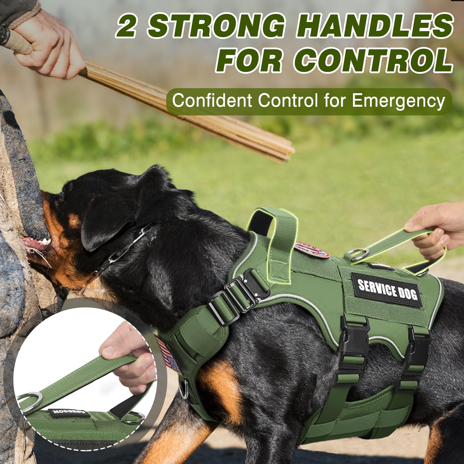 MOOGROU tactical dog leash heavy-duty for confident handling