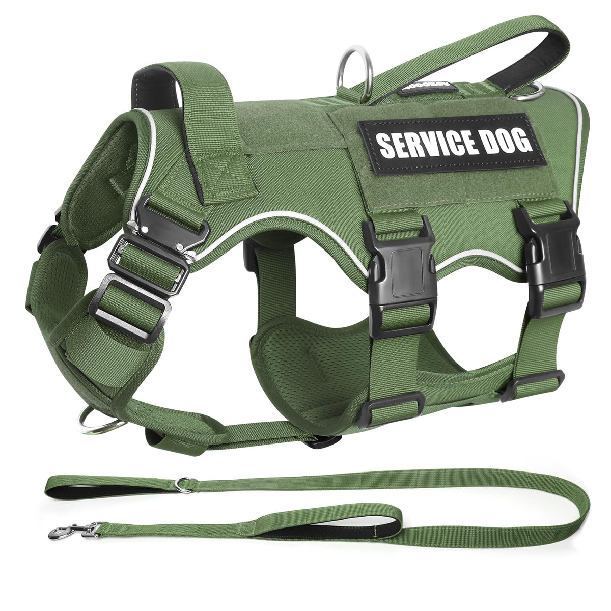 MOOGROU tactical dog vest front view for training control