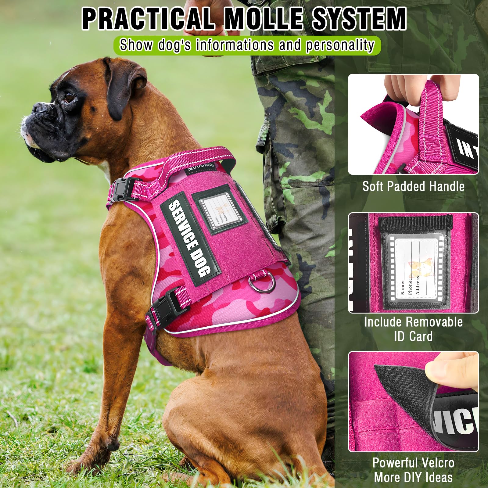 MOOGROU Tactical Vest reflective strips boost safety during evening walks.