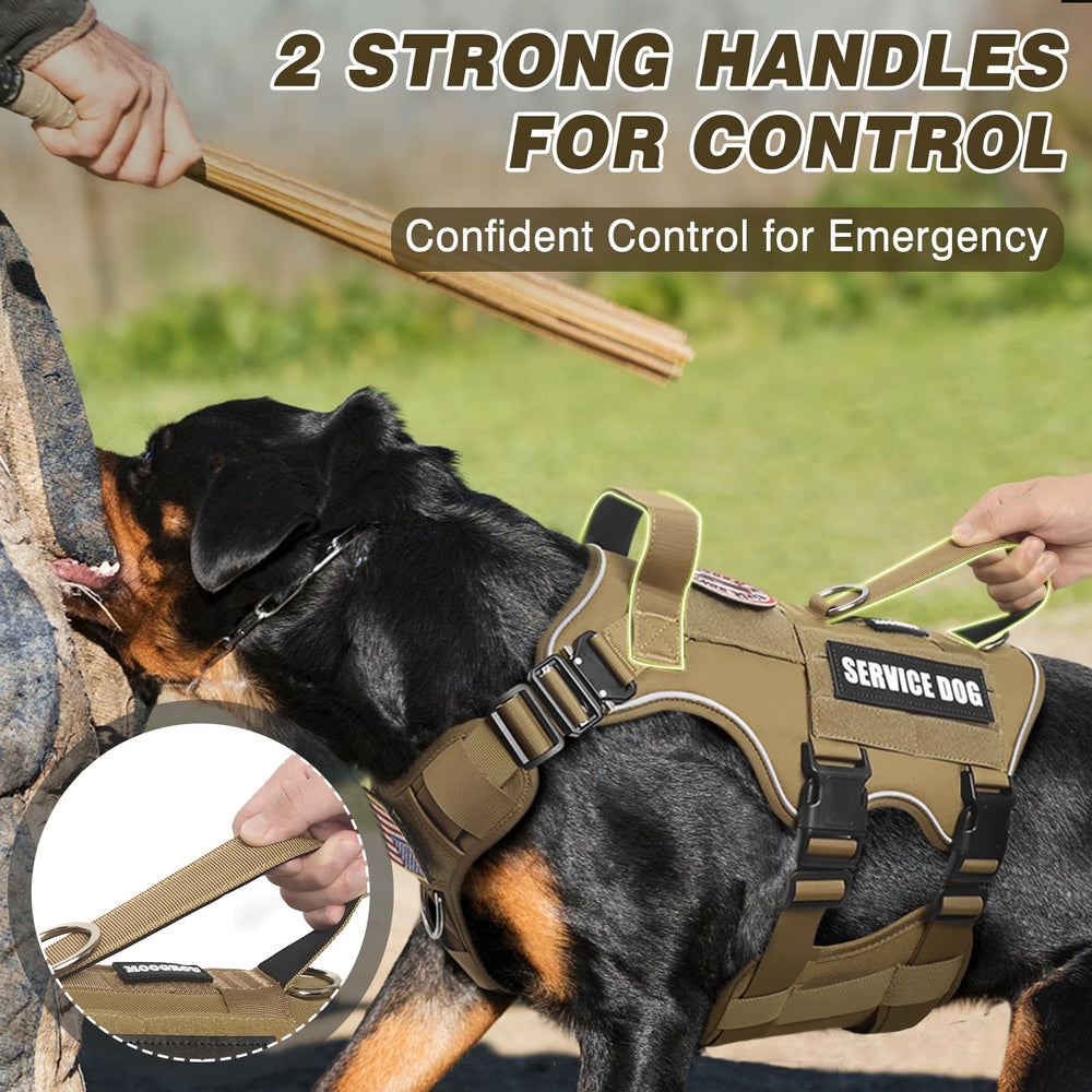 MOOGROU tactical service dog vest side view highlighting adjustable fit and accessible straps.