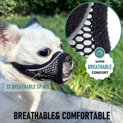 MoiiLavin bozal de malla para perros pequeños con ajuste ergonómico seguro