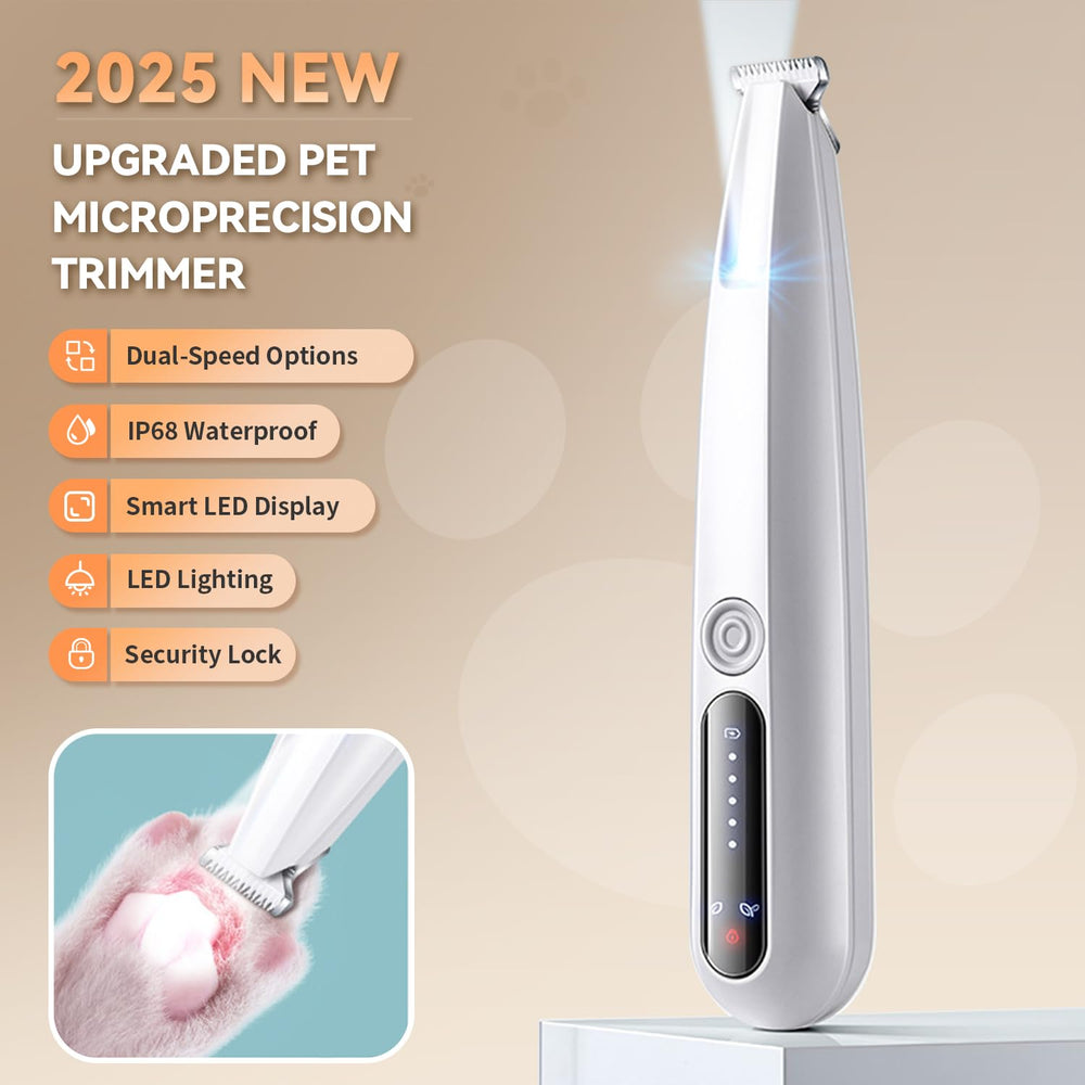 MOONEON pet-trimmer dual-speed controls for soft and thick fur.