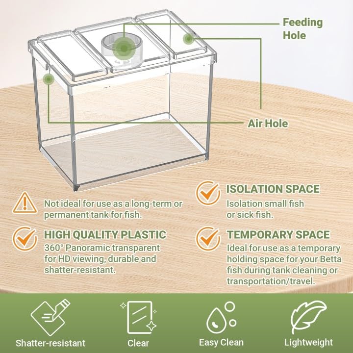 MoonOrange Tank's 360° clear walls provide full viewing from every angle.