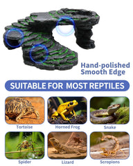 MoonOrange Turtle Habitat Rock Design presents lifelike environment for basking.
