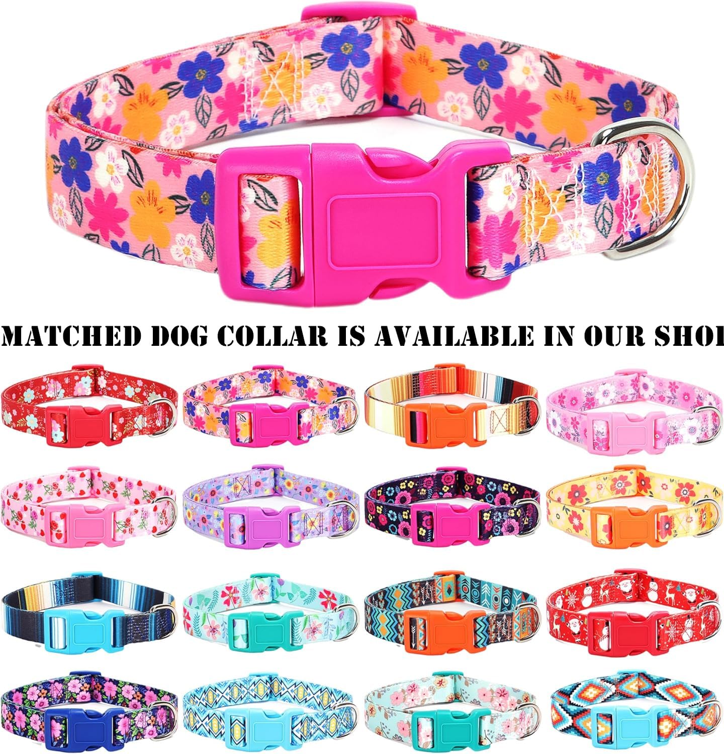 Moonpet Step-In Harness Romantic Sakura reflective strips enhance nighttime visibility.