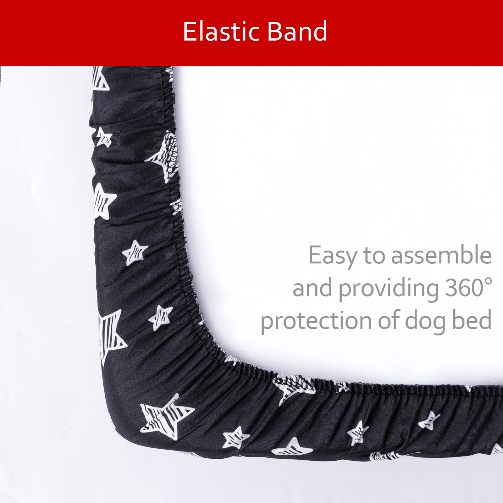 Moonsea 29x41-inch-dog-bed-cover clearly fits standard beds up to 6 inches deep.