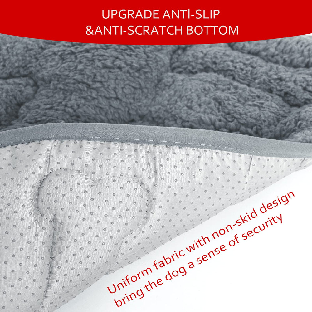 Moonsea dog bed crate mat anti-slip-bottom grips floors for secure naps