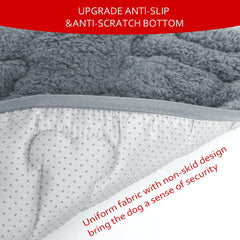 Moonsea dog bed crate mat anti-slip-bottom grips floors for secure naps