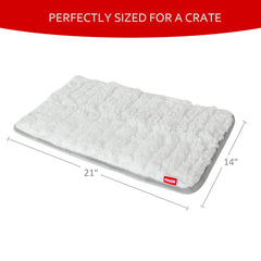 Moonsea dog bed crate mat in use provides a soft, breathable sleeping surface.