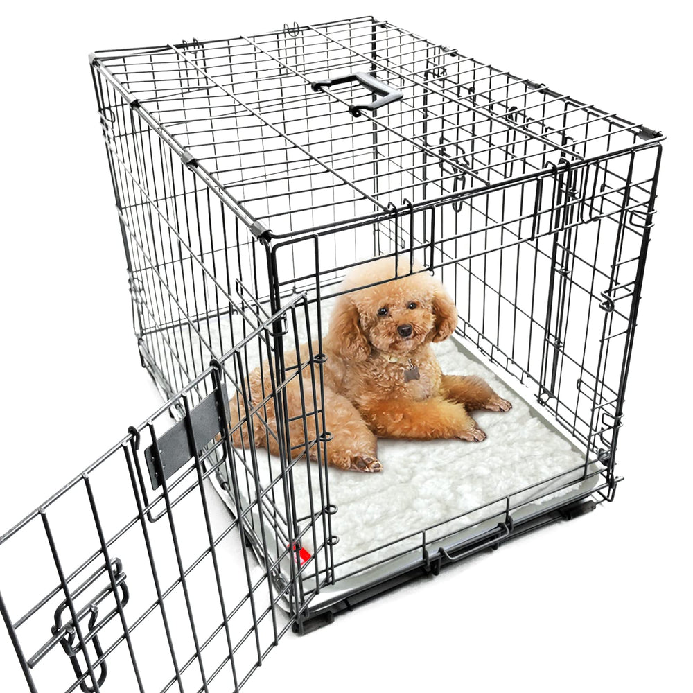 Moonsea dog bed crate mat after opening vacuum packaging regains fluffy comfort.