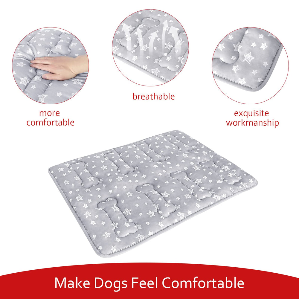 Moonsea dog crate bed mat star pattern close-up adds cute style