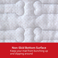 Moonsea dog crate mat anti-slip bottom prevents movement on wood floors.