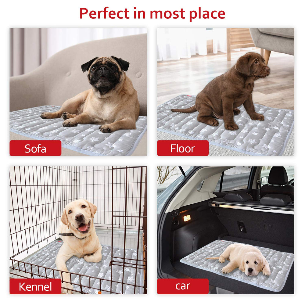 Moonsea dog crate mat breathable middle layer aids heat dissipation for restful evenings.