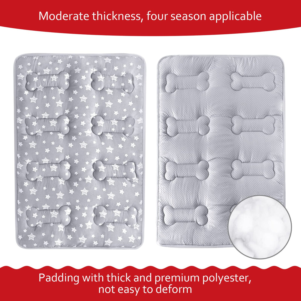 Moonsea dog crate mat is machine washable for easy cleaning and care.