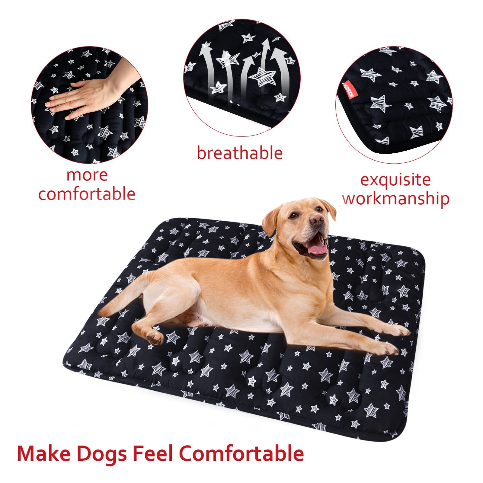 Moonsea machine washable dog bed—easy cleaning to keep fur and dirt away.