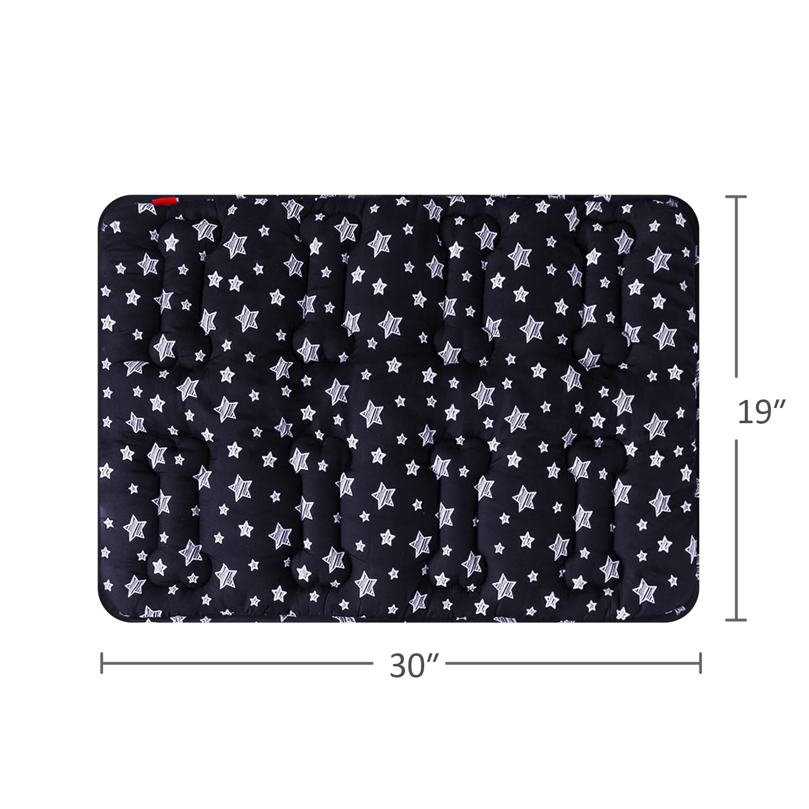 Moonsea personalized dog crate pad—star-print design stands out in any kennel.