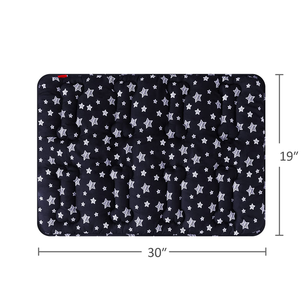 Moonsea personalized dog crate pad—star-print design stands out in any kennel.