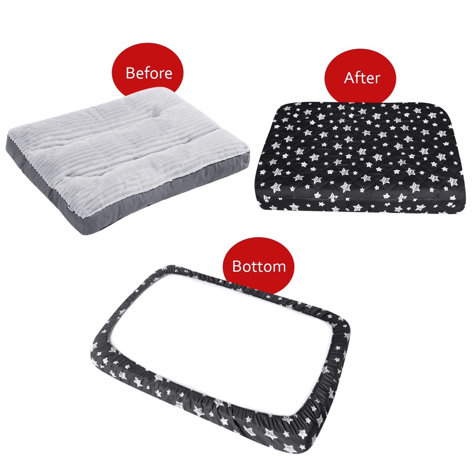 Moonsea star-print-black shows stylish design and pet-friendly décor.