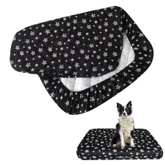 Moonsea waterproof dog bed cover top-material shows durable microfiber for mess-free cuddles.