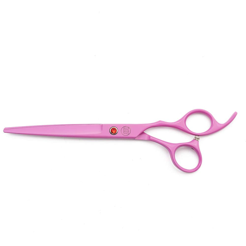 Moontay dog grooming scissors downward curved 7in for following body contours.