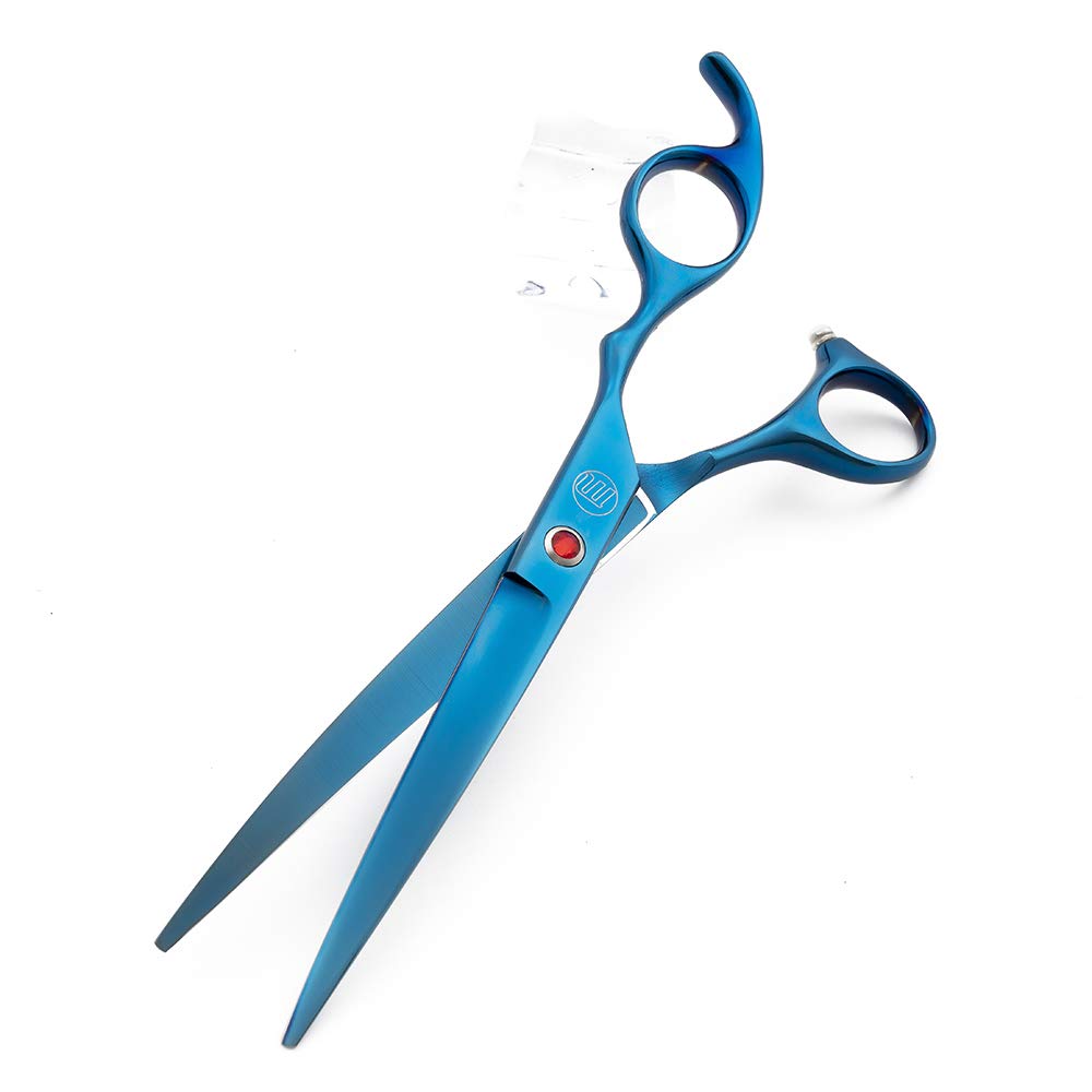 Moontay grooming scissors in use on a dog for precise grooming.
