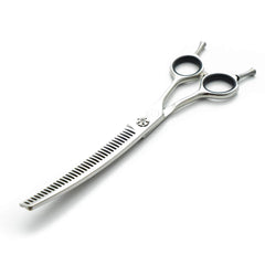 Moontay professional 7-inch chunkers blade closeup for precise thinning