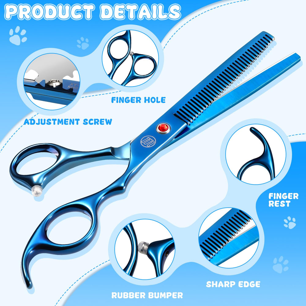 Moontay 7-inch straight cutting scissors for long body hair and clean lines