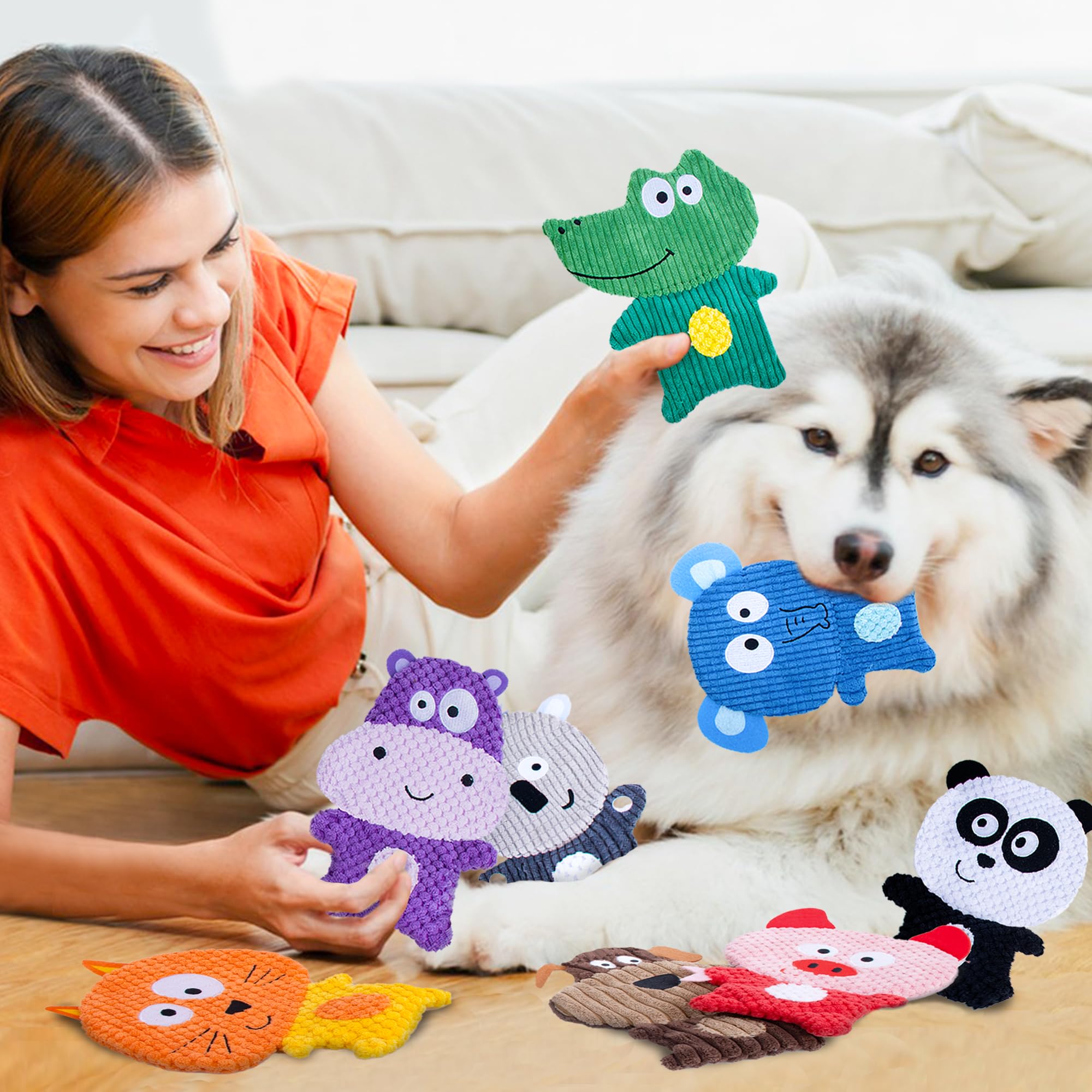 Mootop No Stuffing Dog Toy Koala boosts curiosity with sound and soft textures.
