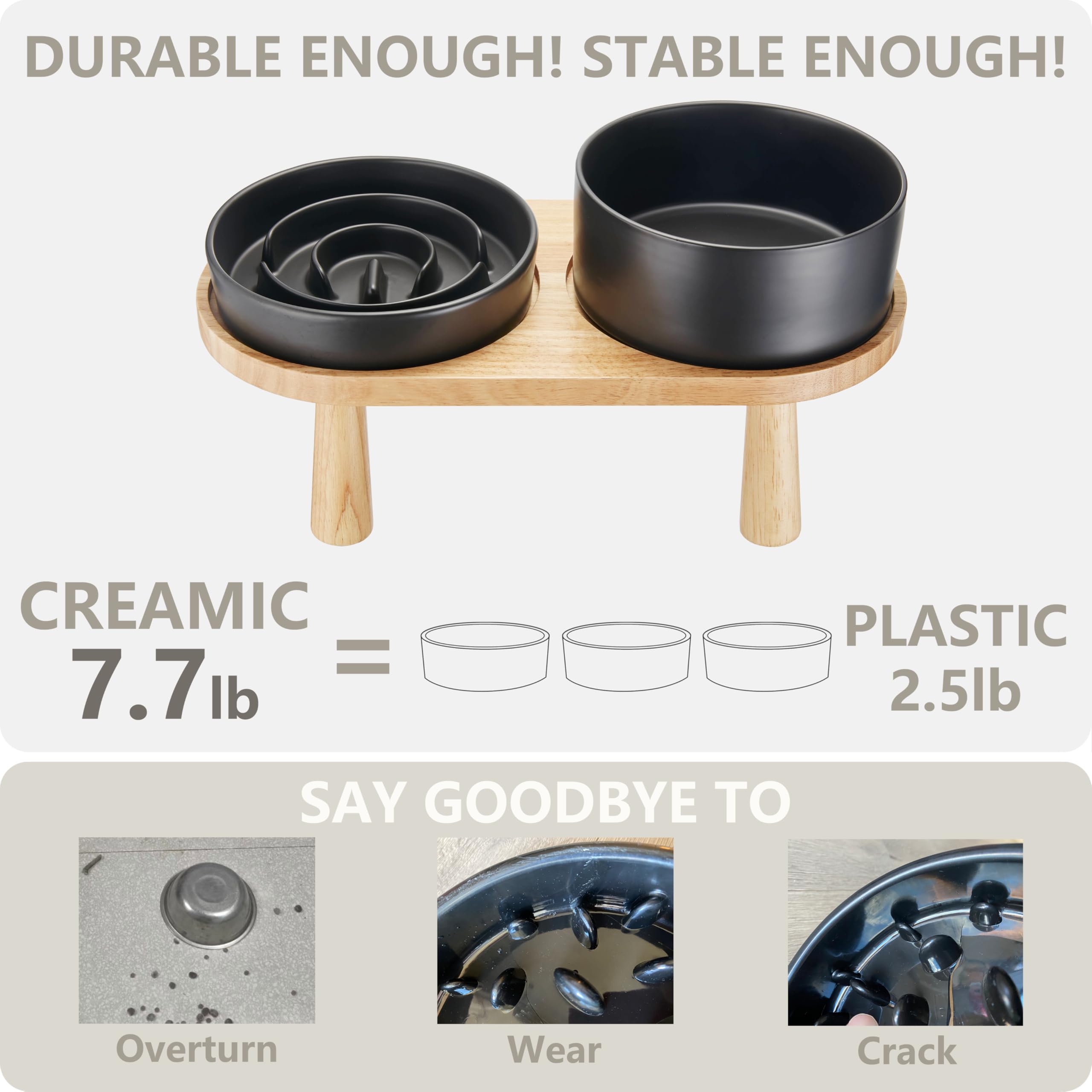 MOPANG 2-cups slow feeder aids paced eating
