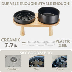 MOPANG 2-cups slow feeder aids paced eating