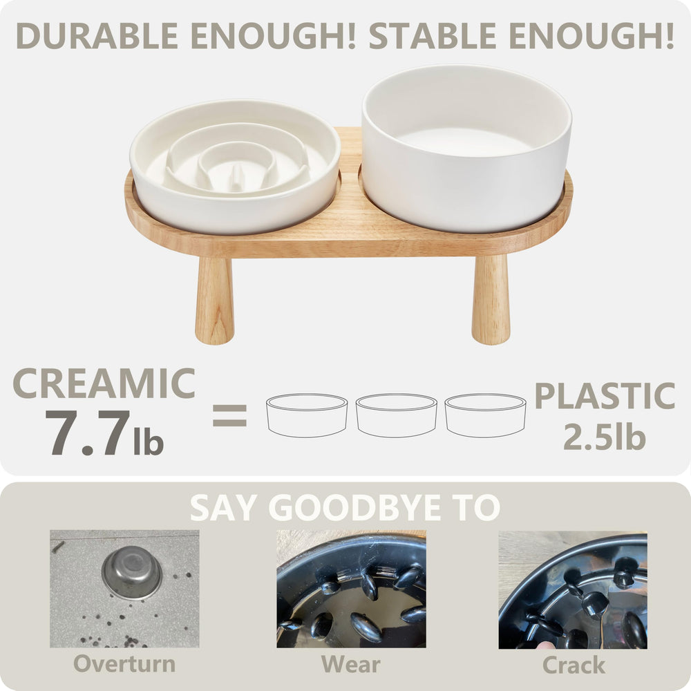 MOPANG 70 oz water bowl provides ample hydration between bites.