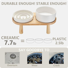 MOPANG 70 oz water bowl provides ample hydration between bites.
