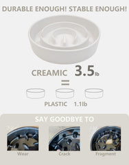 MOPANG ceramic slow feeder bowl dishwasher safe detail emphasizes easy cleaning after meals
