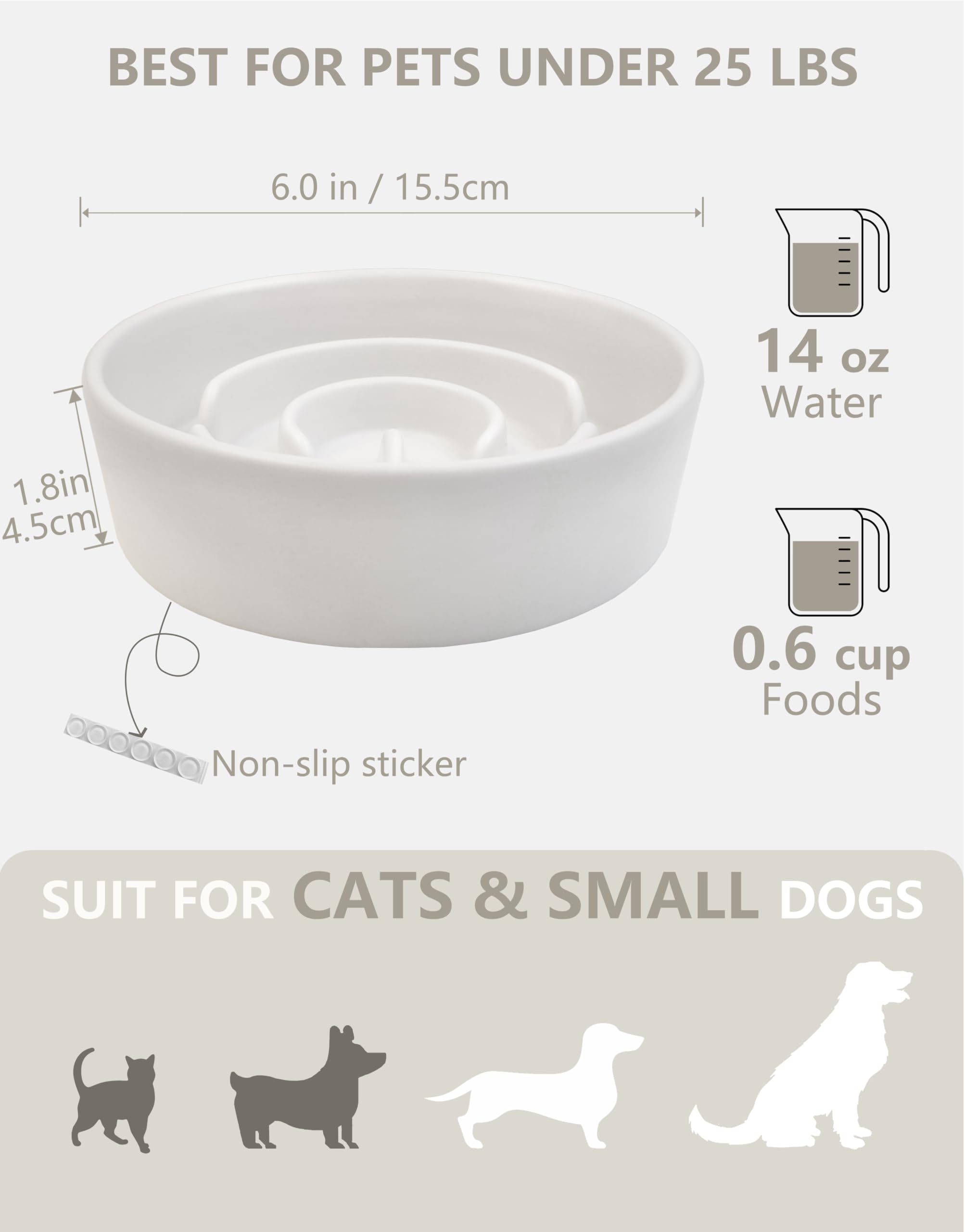 MOPANG chew-resistant ceramic bowl keeps mealtime safe for curious chewers.